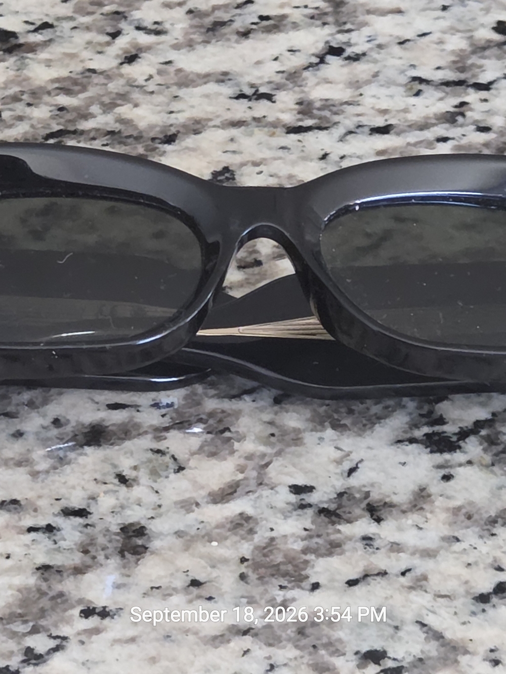 Gucci Black Rectangular Women's Sunglasses